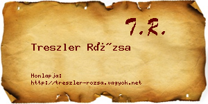 Treszler Rózsa névjegykártya