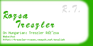 rozsa treszler business card